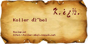 Koller Ábel névjegykártya