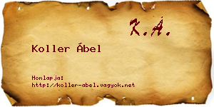 Koller Ábel névjegykártya